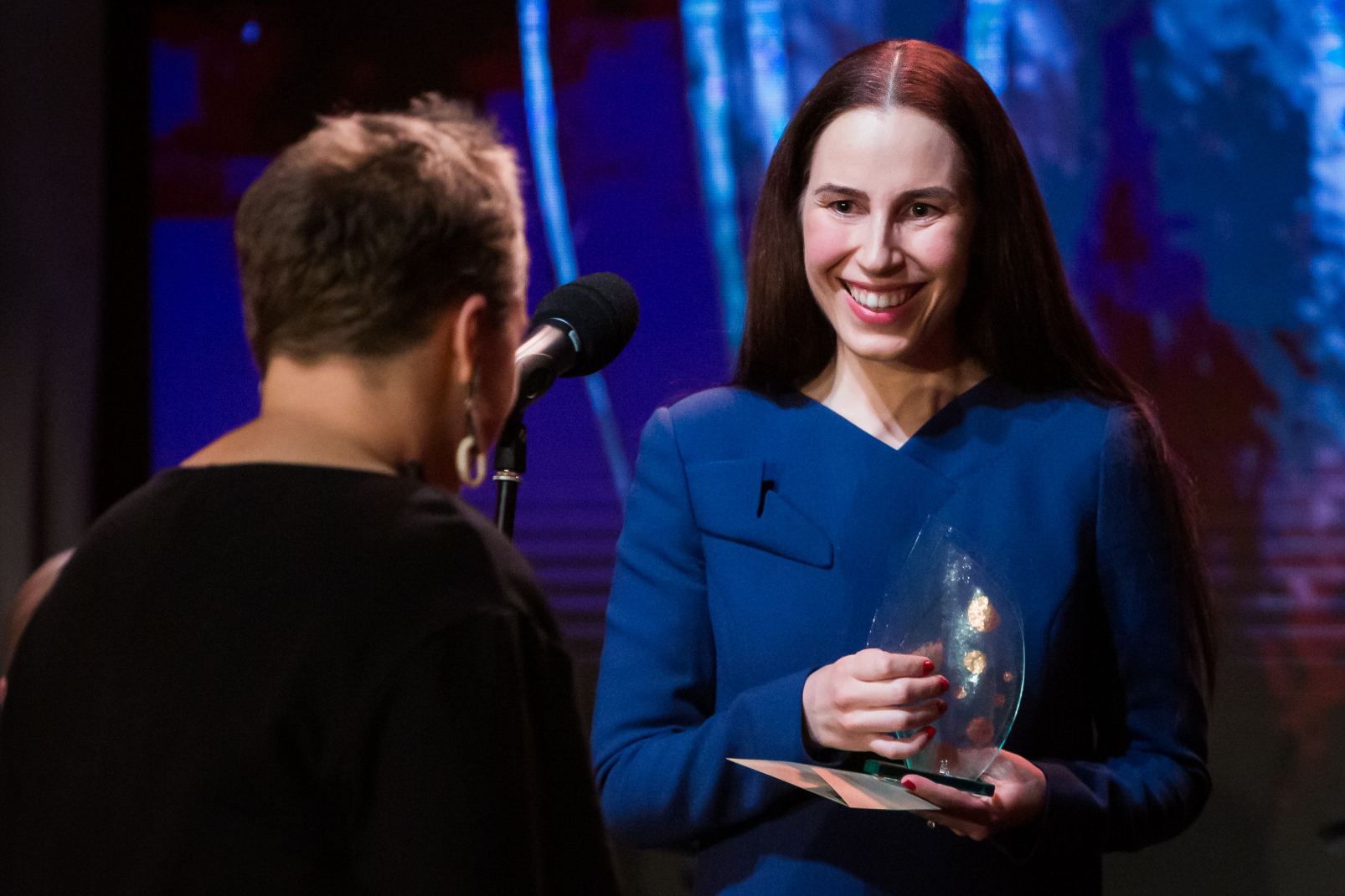 Lygių galimybių kontrolierė Agneta Skardžiuvienė, apdovanojimų akimirka, 2018 m. / M. Ambrazo nuotr.