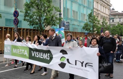 Eisenos „Už miestą visiems“ akimirka. Tarnybos nuotr.