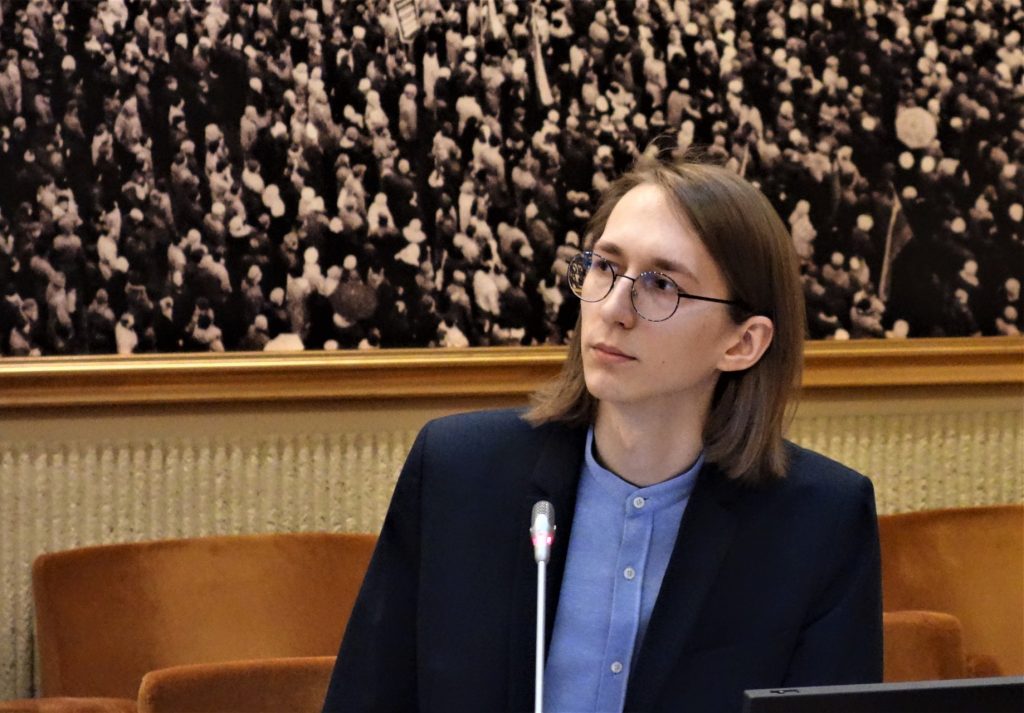Donatas Paulauskas kalba Seime. Tarnybos nuotr.