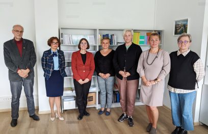 Susitikimo dalyviai. Nuotraukoje iš kairės Gintautas Vaitoška, Žydrūnė Marčiulionienė, Birutė Sabatauskaitė, Renata Vanagėlienė, Lina Plieniūtė, Rasa Žemaitė, Rasa Račienė
