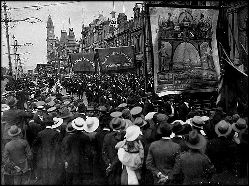 Profesinės sąjungos procesija 1918 m. // Flickr.com nuotr.