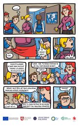 Komiksas apie lyčių stereotipus. 